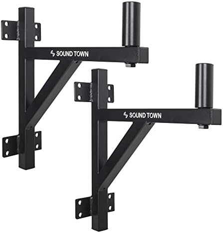 Sound Town 2-Pack Wall Mount Speaker Brackets, Fits 35mm Speaker Mounts (STWSD-F15A-PAIR)