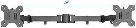 VIVO Black Fully Adjustable Dual Monitor Arm for Desk Mount Stand, Double Monitor Arm for 2 Screens up to 27 inches, PT-SD-AM02A