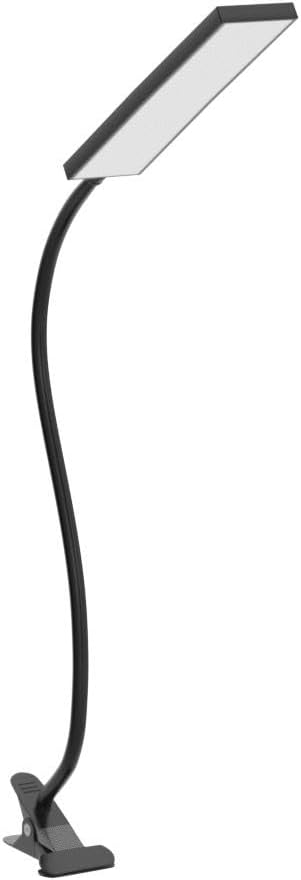 Vansuny Clip on LED Desk Lamp, Eye-Caring USB Reading Light for Home Office | 3 Color Modes,6 Brightness Levels,Adjustable Gooseneck,Sturdy Metal Clip,5W Black,Fits Dorm Bed, Monitor Side & Narrow Spaces