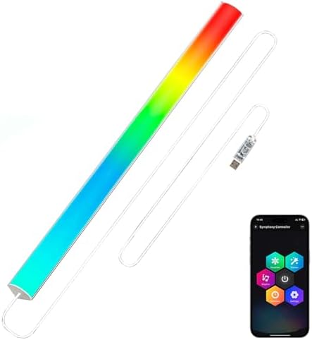 Under Monitor RGB Light Bar, 12 Inch USB Powered RGB Gaming Light Bar with APP Control, Music Sync LED Monitor Backlight, 5V 2A Ambient Desk Light for PC, Gaming Setup, TV, Desktop