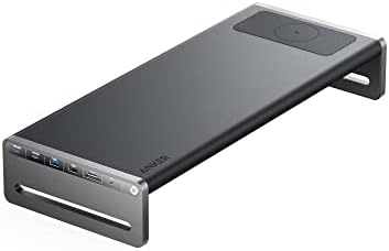 Anker 675 USB-C Docking Station, 12-in-1 Monitor Stand, Wireless Charging | 2 USB-C 10Gbps and 3 USB-A 10Gbps Ports, 4K@60Hz HDMI, Ethernet, SD/TF Card Reader, for ThinkPad, MacBook Pro and More