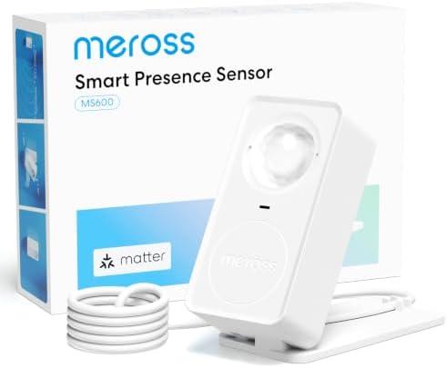 meross Presence Sensor MS600, Matter Over Wi-Fi, 1.5m Corded Motion Sensor