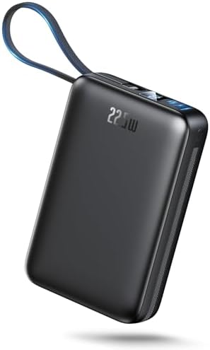 Portable Charger 50000mAh, PD22.5W Fast Charge Power Bank Built-in 2 Cables | Portable Phone Charger for iPhone/Android/Samsung Galaxy Travel Essential (Black)