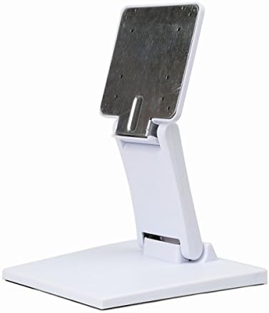 WEARSON Single Adjustable LCD Monitor Stand Mount Folding VESA Monitor Desk Stand with VESA Hole 75x75mm 100x100mm (White)
