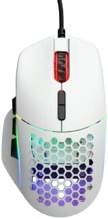 GLORIOUS Gaming Model I Wired Gaming Mouse - 69g Superlight, 2 Swappable Buttons, RGB, PTFE Feet, 9 Programmable Buttons, Side Thumb Rest - White