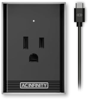 AC Infinity UIS Control Plug Outlet Adapter | Designed to Connect UIS Smart Controllers to Outlet Devices