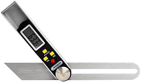 General Tools T-Bevel Gauge & Protractor - Digital Angle Finder with Full LCD Display & 8" Stainless Steel Blade