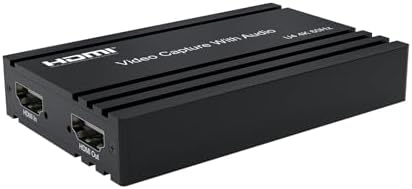 4K@60Hz HDMI Video Capture Card with Audio Mixing - HDCP 2.2/HDR10 Support, USB-C Plug & Play, UVC/UAC Compliance for Streaming, Gaming & Recording (Windows/MacOS)