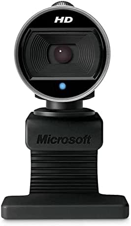 Microsoft LifeCam Cinema 720p HD Webcam with Built-In Noise-Cancelling Microphone, Light Correction, USB Connectivity, for Video Calling on Teams/Zoom, Compatible with Windows 8/10/11/Mac