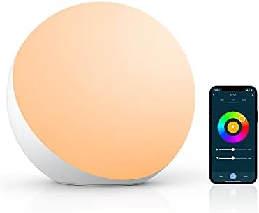 Hifree Smart Table Lamp, Dimmable Desk Lamp with App/Voice Control, LED RGB Color Changing Touch Lamp, Night Lamp for Bedroom Compatible with Alexa