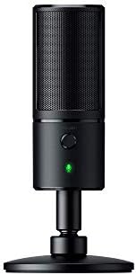 Razer Seiren Emote Streaming Microphone: 8-bit Emoticon LED Display, Stream Reactive Emoticons, Hypercardioid Condenser Mic, Built-in Shock Mount, Height & Angle Adjustable Stand, Classic Black