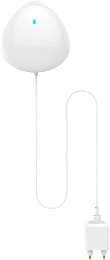 Ezlo Z-Wave Water Leak Sensor | Works with Ezlo, Alexa, Home Assistant and Other Z-Wave Hubs | 800 Series Water Leak Sensor for Kitchen, Bathroom, Basement or Laundry Room