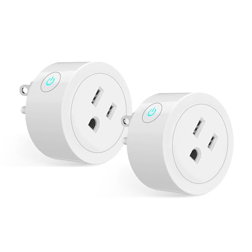 MOES Smart Dimmer Plug 2 Pack, Plug in Lamp Dimmer Outlet for Dimmable LED, CFL, Halogen and Incandescent Bulbs, Brightness Adjust Socket, Tuya App Control, Work with Alexa and Google, 2.4GHz WiFi