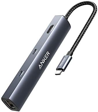 Anker USB-C Hub with Ethernet, 6-in-1 Multiport USB C to Ethernet Adapter | 4K HDMI Adapter with Ethernet, 65W Max PD, USB-C & 2 USB-A Data Ports, for MacBook Air, iPad Pro, XPS, Home Office and More