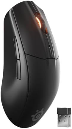 SteelSeries Rival 3 Wireless Gen 2 Gaming Mouse — 2.4GHz and Bluetooth — 18000 DPI TrueMove Air Optical Sensor — 60 Million Click Durability — Light-Weight — 100% PTFE Feet — Black (Renewed)