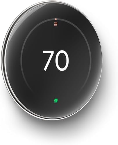 Google Nest Learning Thermostat Pro Edition with Temperature Sensor (4th Gen, 2024) Smart Energy Saving, Advanced Calibration, Adaptive Eco, Compatible with Alexa &amp; Google Home (Polished Silver)