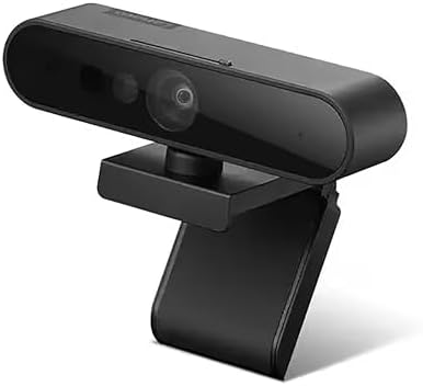 Lenovo Performance FHD 1080p Webcam USB-C,Log-on with Windows Hello, Dual Microphones, 95 Degree Lens and 4X Digital Zoom, Sliding Privacy Shutter, Black