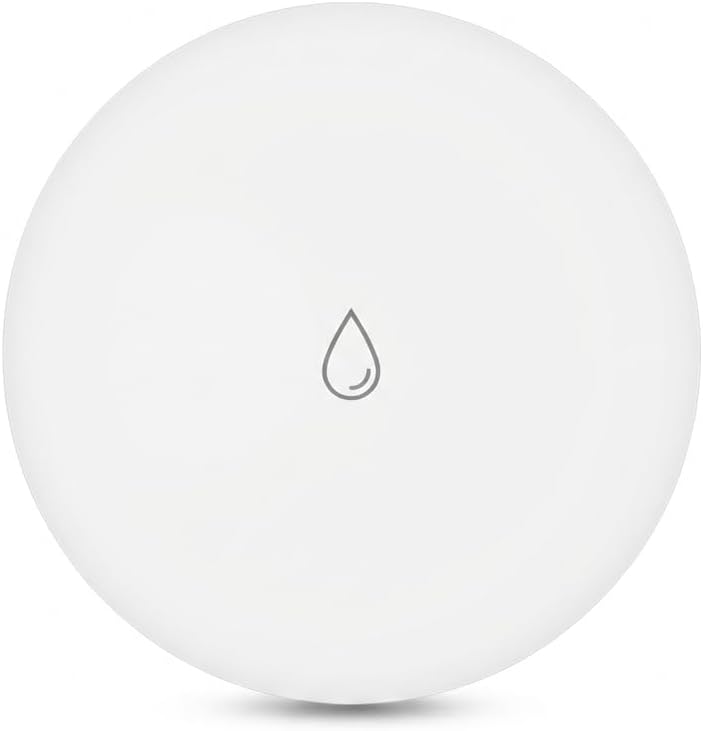 Tuya ZigBee Smart Water Leak Sensor with Built-in Alarm, IP54 Water-Resistant Flood Detector, App Notification &amp; Remote Monitoring, Compatible with Alexa &amp; Google Home (ZigBee Hub Required)