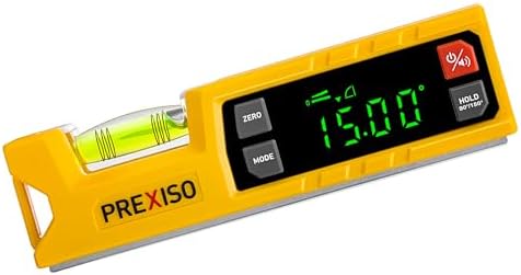 PREXISO Digital Level & Digital Protractor, 7" Angle Finder 0-90° & 0-180° | Electronic Bubble Inclinometer with Magnetic V-Groove & Audio Indicator for Woodwork, Saw & Home Drainage Leveling
