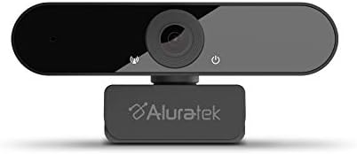 Aluratek HD 1080P Webcam, USB-C/USB-A, w/Built-in Speakers & Mic,Black,AWCS06F