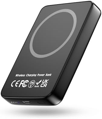 Miady Magnetic Portable Charger Power Bank for iPhone 10000mAh, | 15W MagSafe-Compatible Wireless Portable Charger, 22.5W USB-C Charging Battery Pack for iPhone 17/16/15/14/13/12