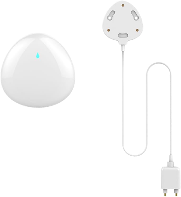 Ezlo Z-Wave Water Leak Sensor | Works with Ezlo, Alexa, Home Assistant and Other Z-Wave Hubs | 800 Series Water Leak Sensor for Kitchen, Bathroom, Basement or Laundry Room