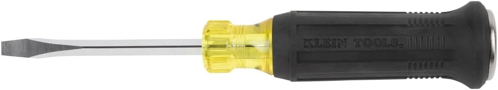 Klein Tools 85442DD Screwdriver Set, Demolition Screwdriver, 1/4-Inch and 5/16-Inch Keystone Tips with Plated Metal Strike Cap, 2-Piece