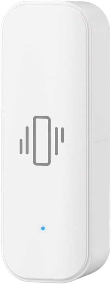UHPPOTE 2.4GHz WiFi Vibration Sensor Shock Alarm Detector No Hub Required | for Door Window Drawer Work with Tuya APP