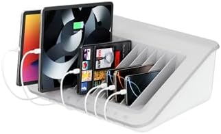 Belkin 10-Device Charging Station with Surge Protector | USB charging dock for tablets, laptops, and Chromebooks, cable management, classrooms, offices, tech labs