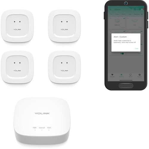YoLink Smart Water Leak Detection & Shutoff Kit