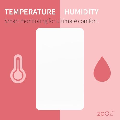 Zooz 800 Series Z-Wave Long Range Temperature | Humidity XS Sensor ZSE44 800LR. Hub Required (Sold Separately). Compatible with Z-Box, SmartThings, Hubitat, and Home Assistant (Z-Wave JS).