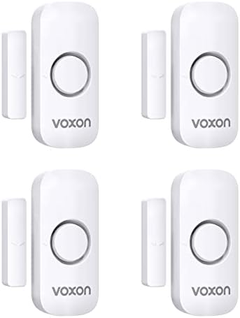 Door Window Alarm for Kids Safety, VOXON Door Alarm for Home Security Personal Security Window Alarms Sensor Burglar Door Alarm for Home, Cars, Sheds, Caravans DIY Kit Pack of 4