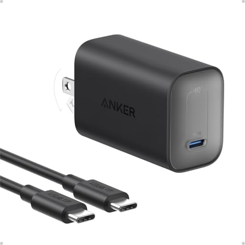 Anker Laptop Charger, 100W Foldable Type C Charger Fast Charging | For MacBook, iPhone 17 Series, and All USB C Devices, with 6FT USB-C Cable Included, Compatible with MagSafe