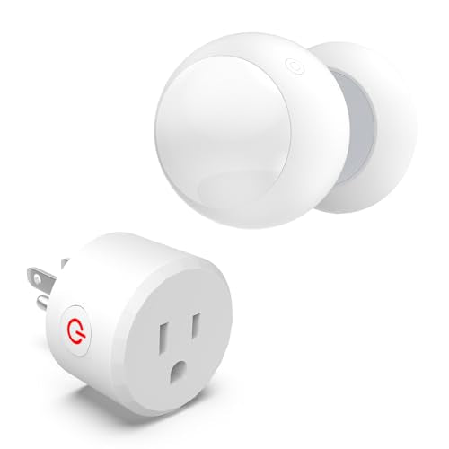 Wireless Motion Sensor Light Switch with Built-in Timer Settings, PIR Motion Sensor Plug Outlet with 3 Adjustable Ranges, Auto On/Off, Ideal for Garage &amp; Storage Room, Compatible with All Light Bulbs