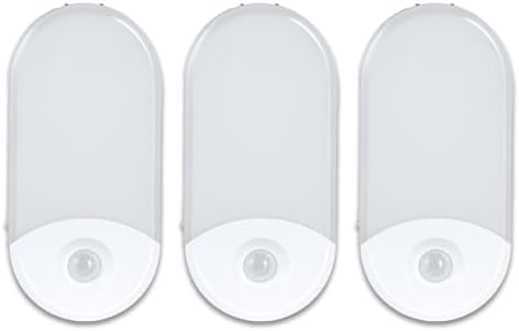 Camelion 4-in-1 Power Failure Night Light,Flashlight,Motion Sensing, 3-Pack | Rechargeable LED Plug-In Light,Battery Backup for Emergency & Power Outages,Dusk-to-Dawn Auto On, ETL Safety Certified