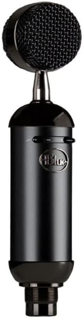 Blue Blackout Spark SL XLR Condenser Microphone for Pro Recording, Streaming, Podcasting, Gaming, with Large Diaphragm Cardioid Mic Capsule, Shockmount, Detailed Natural Sound, Protective Case - Black