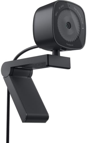 Dell 2K QHD Webcam WB3023, Sony Sensor, Noise Reduction Mic | Teams Certified, 78° Field of View, 2X Digital Zoom, HDR, Face Detection, Tilt and Swivel, USB-A
