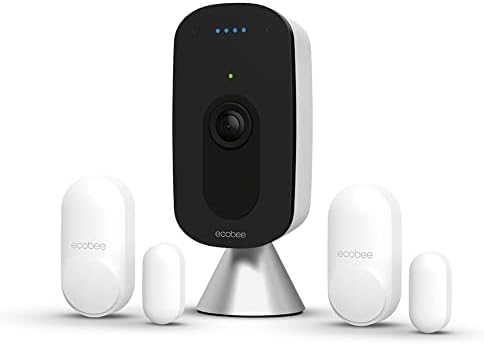ecobee SmartCamera Smart Security Bundle with ecobee Smart Camera Indoor WiFi Security Camera and 2 Pack SmartSensor for Doors & Windows - Wifi Contact Sensor for Home Security, Energy Savings - Compatible with Smart Thermostats