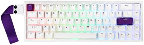 EPOMAKER HE68 Hall Effect Keyboard, 8000hz Polling, 0.01mm Adjustable Trigger, 0.125ms Latency, Creamy Gasket, Snap Key, SOCD, RGB, Wired Magnetic Gaming Keyboard for Mac/PC (White)
