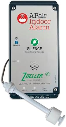 Zoeller APak Z-Control Indoor Alarm System w/Reed Sensor – High-Water Audible & Visual Alert for Basement Sump Pits, Pump Chambers & Holding Tanks – 115V with Battery Backup & Smart Alerts