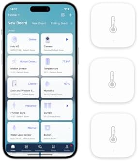 Aqara Zigbee Temperature and Humidity Sensor-3 Pack, Wireless Thermometer Hygrometer for Home Automation, Remote Monitoring, Aqara Hub Required, Compatible with Apple HomeKit, Alexa, Works with IFTTT