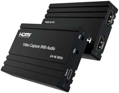 4K@60Hz HDMI Video Capture Card with Audio Mixing - HDCP 2.2/HDR10 Support, USB-C Plug & Play, UVC/UAC Compliance for Streaming, Gaming & Recording (Windows/MacOS)