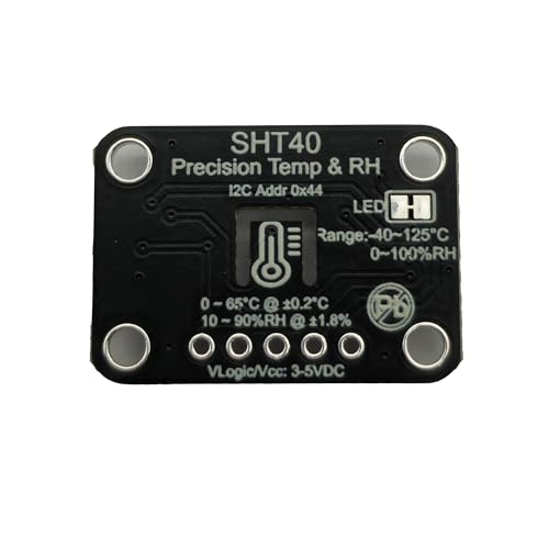 2PCS SHT40 Temperature Humidity Sensor Module, I2C, ±0.2℃ Precision, Temp/RH, Breakout Board for Arduino ESP32