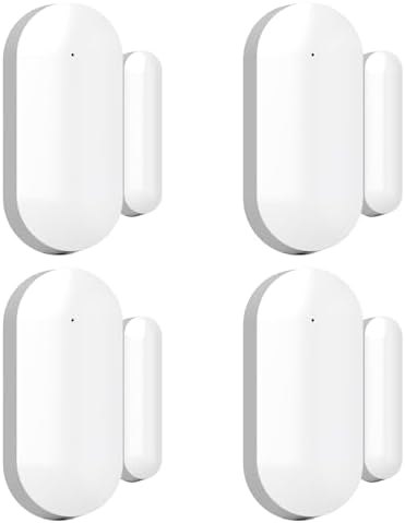 Wireless Door Window Sensor Alarm for Kids Safety, Door Sensors Replacements,Alarm Host/Siren Required（Wireless 433MHz Connection (4 Pack)