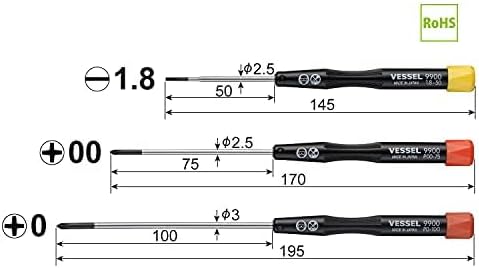 Vessel 125610 9902 Precision Screwdriver Set