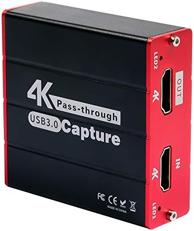 USB3.0 HDMI Video Capture Card for Nintendo Switch, 1080P 60FPS HD Game Capture Device Cam Link With HDMI Passthrough Work with DSLR Xbox PS4 for OBS Twitch Game Live Streaming and Recording