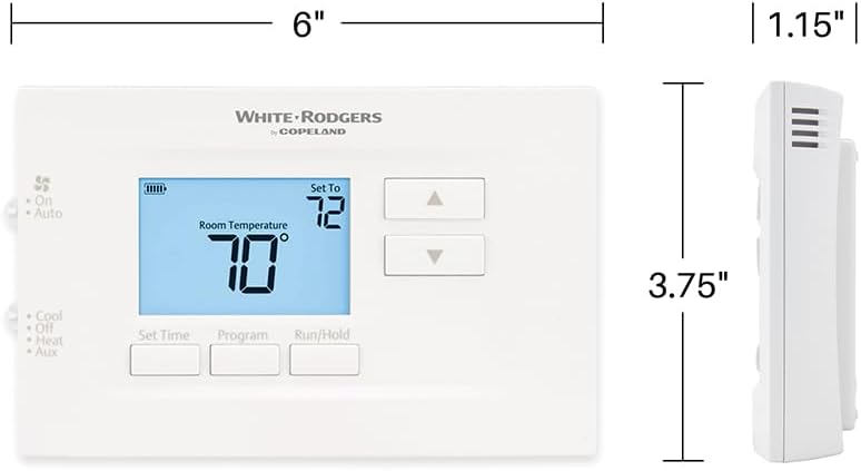 70 Series, 7 Day Programmable, Heat Pump (2H/1C) Thermostat White
