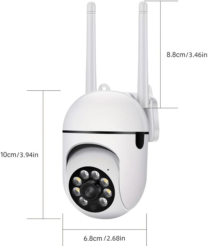 Security Camera Wired | 1080P Indoor Surveillance Cam with 2.4G/5G Dual-Band WiFi, 360° Pan/Tilt, Color Night Vision and AI Motion Detection for Home Security, 1 PCS