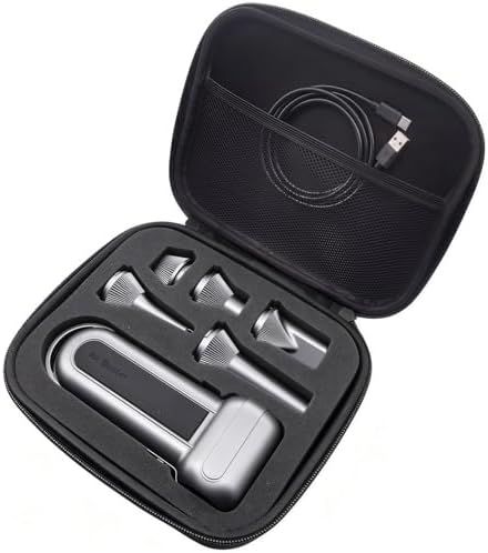 MGZNMTY Hard Case Compatible with WOLFBOX MF100 /MF50 /MF60 /MF70 Electric Air Duster - Custom Sponge Insert for Air Duster and 5 Nozzles (Only Case) (Black)
