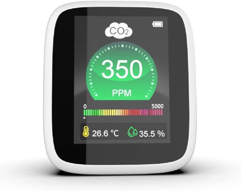 Air Quality Monitor, Formaldehyde Detector, Temperature & Humidity Meter, Pollution Tester, Sensor; Detect PM2.5/PM10/PM1.0 Micron Dust, Test Indoor TVOC Volatile Organic Compound Gas; eBook